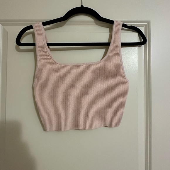 Aritzia Tops Baby Pink Ribbed Tank Poshmark